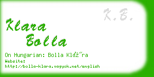 klara bolla business card